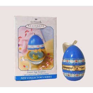 Hallmark Keepsake Ornament Easter Egg Surprise 1999 Porcelain Collectors Series